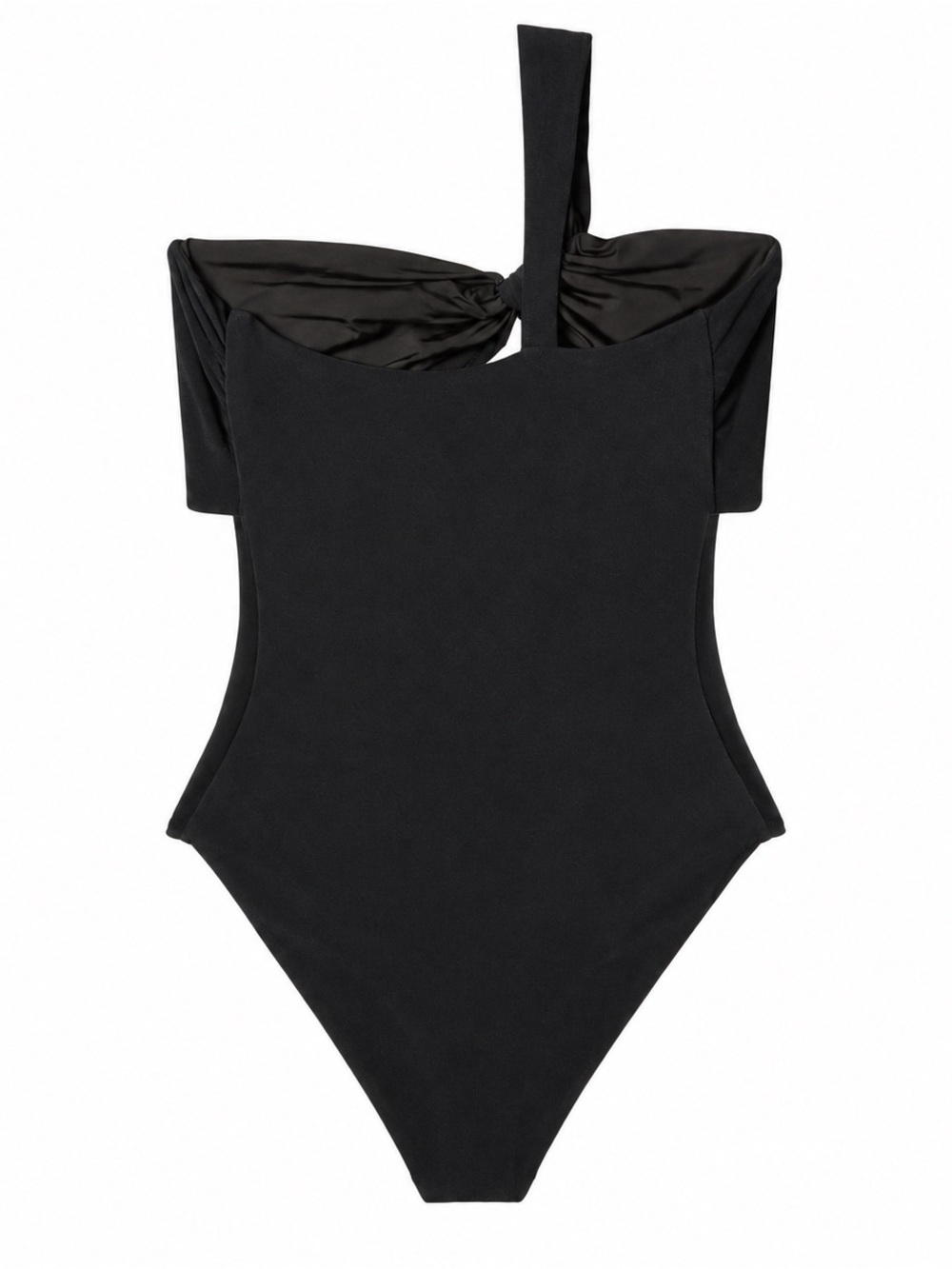NWT Sara Cristina Black Narcissus Twisted One-Piece Swimsuit - SMALL